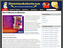 Tablet Screenshot of electricianauthority.com